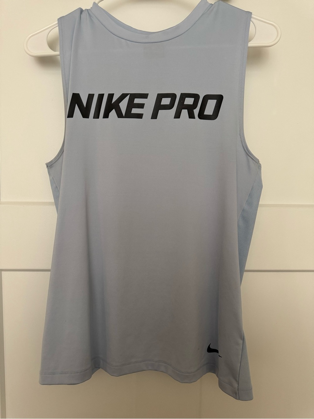 Nike Light Blue Pro Training Tank with Black Logo